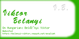 viktor belanyi business card